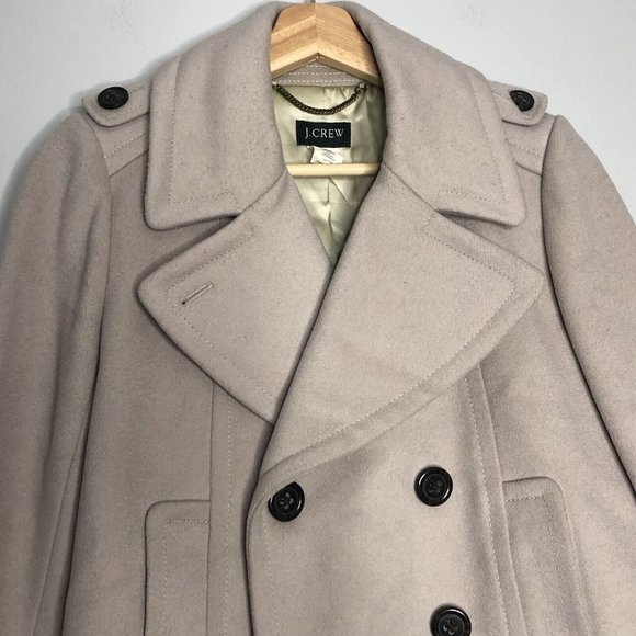 J. Crew Women Winter Wool Coat Peacoat Double-breasted P4 Thinsulate Insulation - Picture 3 of 12